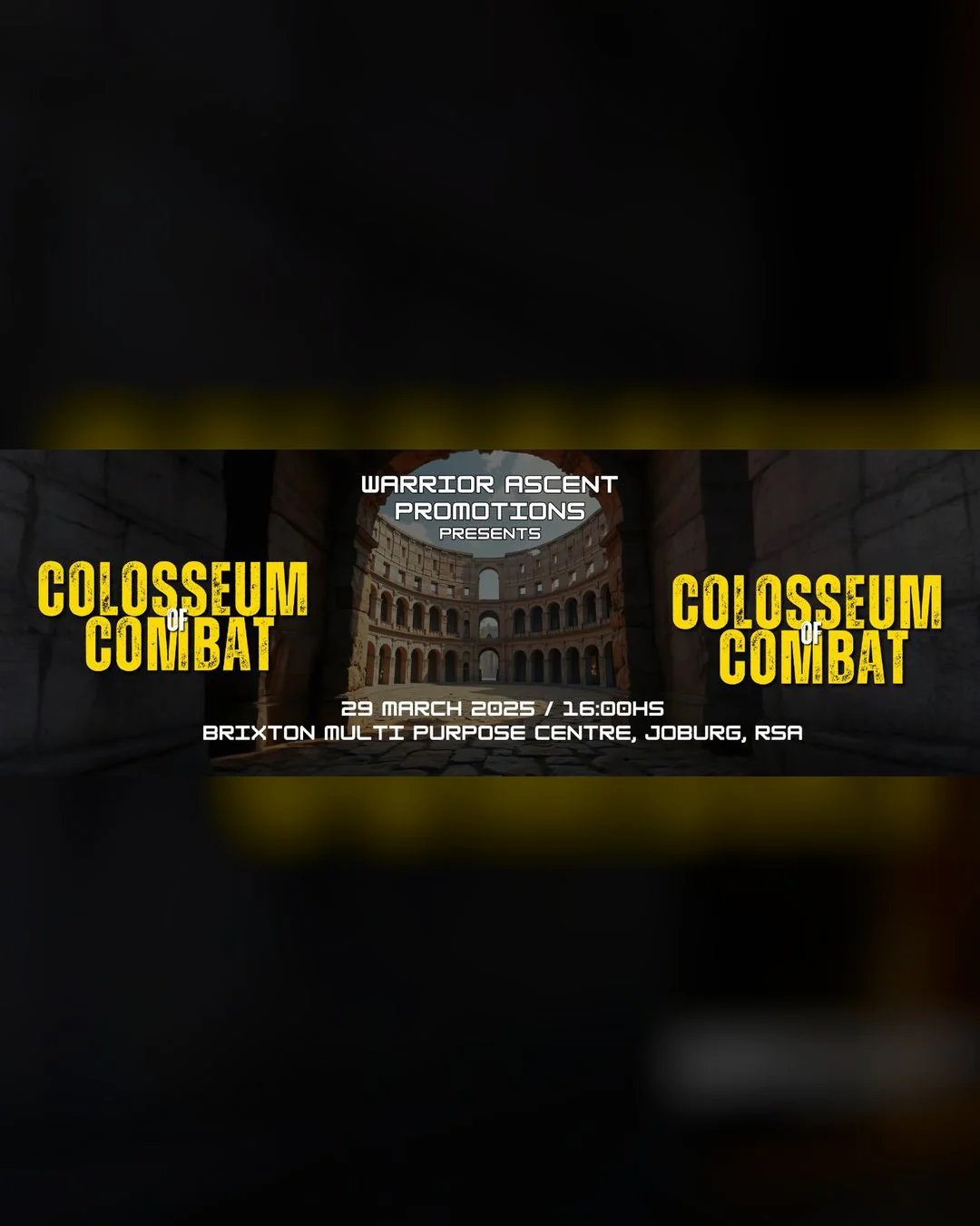 Colosseum of Combat event poster