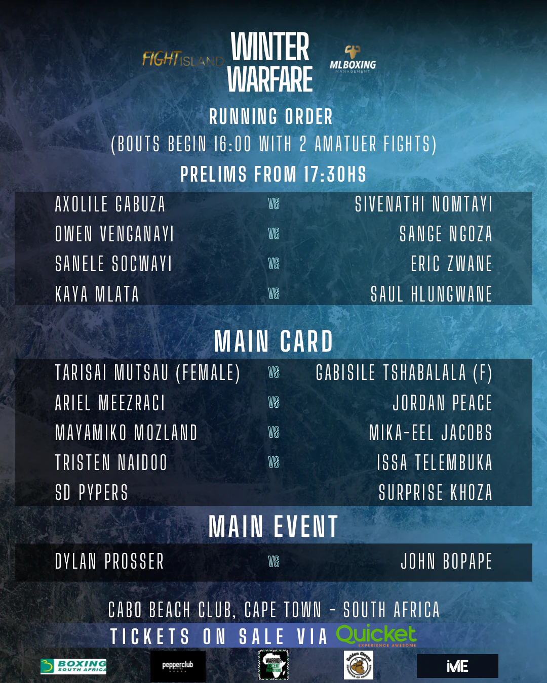 Fight Island 3: Winter Warfare event poster