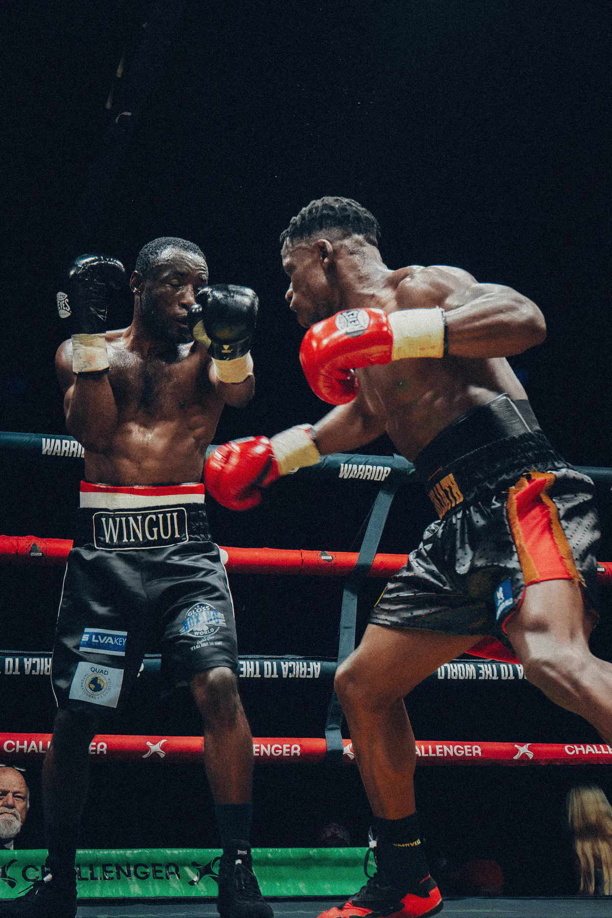 Sivenathi Nolawu and Giresse Wingui exchange punches at Black Flag